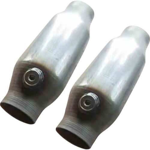 One Pair of 2.5" Universal Catalytic Converter High Flow 410250 Replaces Parts, Durable Premium
