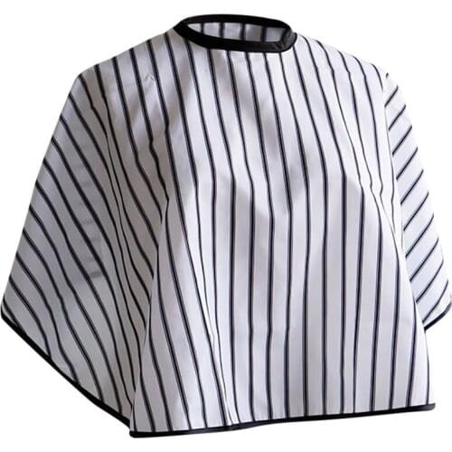 Black and White Stripe Hairdressing Cape Professional Hair- Salon Barber Cloth Protect Gown Apron Waterproof Gown Hair Cutting