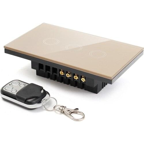US Standard Remote Control Switch 3 Gangs 3 Way, Smart Wall Light Switch, Wireless Remote Control Touch Light Switch