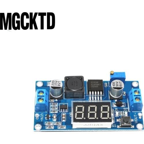 10PCS/LOT XL6009 Boost Step-up Module Power Supply LED Voltmeter Adjustable boost module with digital voltage meter display