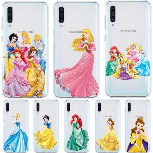 Silicone Cover Beautiful Disney Princesses For Samsung Galaxy A90 A80 A70 A70S A60 A50 A40 A30S A20S A20E A10 A10E Phone Case