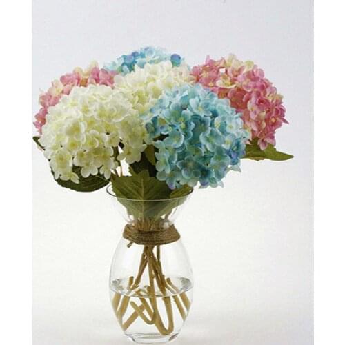 1 Bouquet High Simulation Floral Hydrangea Hydrangea Silk Flower and Emulational Flower Home Wedding Decoration Flower