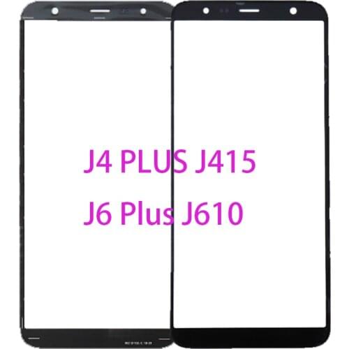 10Pcs/lot For Samsung Galaxy J4 Plus J415 J6 Plus J610 Front Outer Glass Top Lens Touch Screen Panel