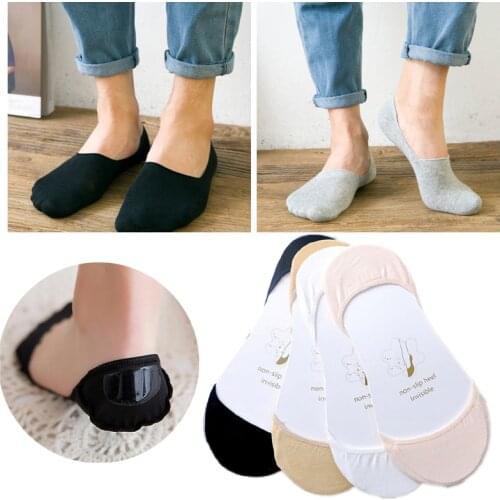 3/5Pair Womens Cotton Invisible No Show Socks Non-slip Summer Solid Color Short Socks Fashion Female Ladies Ankle Boat Socks