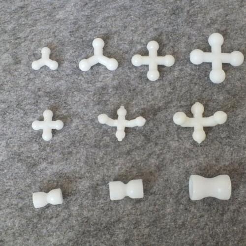 30pcs Fit 9.5-16mm white plastic bulk skeleton beads toy joint materials for animal doll accessories