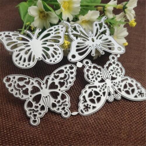 4pcs butterfly frame Metal Cutting die keychain shaker Heart Paper Key Chain Scrapbook Paper Craft Card Punch Art Knife Cutter