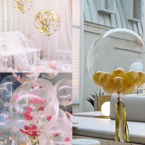 5Pc 18/20/24/36inch Clear Helium Balloon Inflatable Big Balloon Transparent Air Bubble Ballon Baby Shower Wedding Birthday Decor