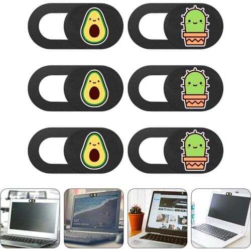 6PCS Phone Privacy Sticker WebCam Cover Shutter Magnet Slider Plastic For iPhone 12 Web Laptop PC iPad Tablet Camera Cover
