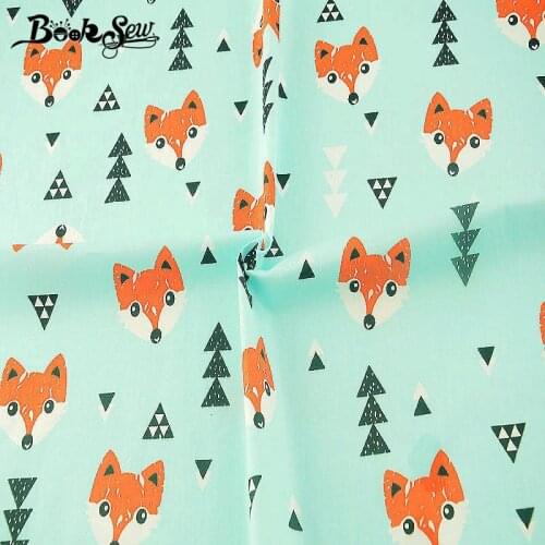 Booksew Cartoon Theme Material Patchwork Cotton Twill Fabric Textile DIY Telas Animals Design Baby Dolls Sewing Scrapbooking