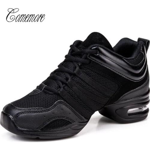 Comemore2019 Black Sneakers Women Breath Dance Shoes Woman Sports Feature Dance Sneaker Ladies Jazz Hip Hop Dancing Shoe Zapatos