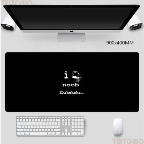 Black Mouse Pad Large Simple Words Skid-slip Mice Pad Locking Edge Gaming Mouse Pad Custom Desk Pad for Csgo DOTA LOL Games