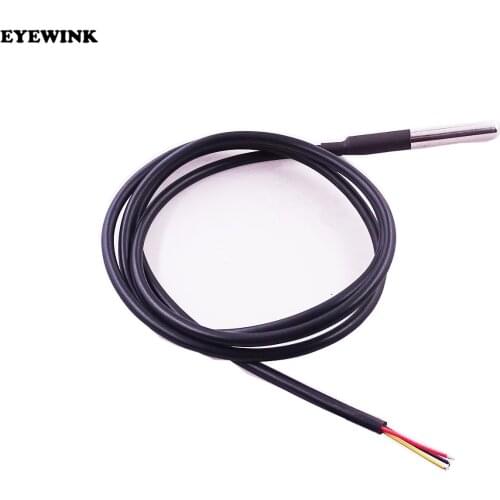 1PCS 1M/2M/3M DS1820 Stainless steel package Waterproof DS18b20 temperature probe temperature sensor 18B20 For Arduino