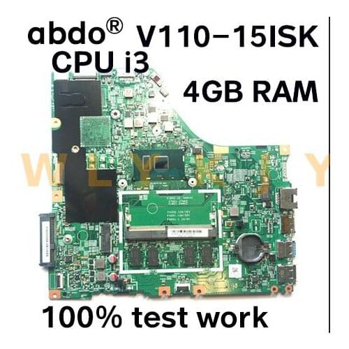 For Lenovo V110-15ISK V110-15IKB laptop motherboard 15277-1N 448.08B01.001N with CPU i3-6100/6006U 4G-RAM tested 100% work
