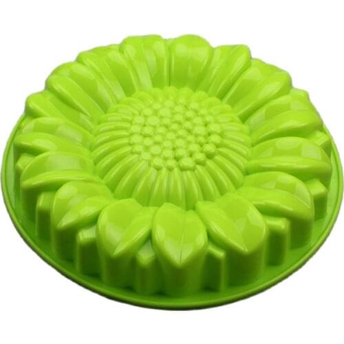 29*4.5cm Round Sunflower Silicone Birthday Cake Baking Pans Handmade Bread Loaf Pizza Toast Tray Silicone Cake Molds K584