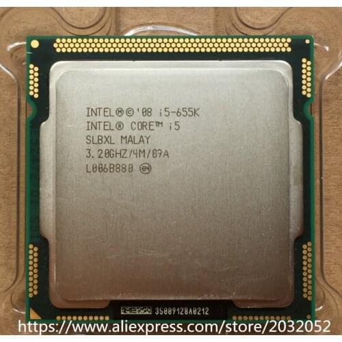 Free shipping lnte-l Core i5 655K 3.2GHz Socket LGA1156 4MB Cache With HD Graphics 73W MEJO recommend CPU
