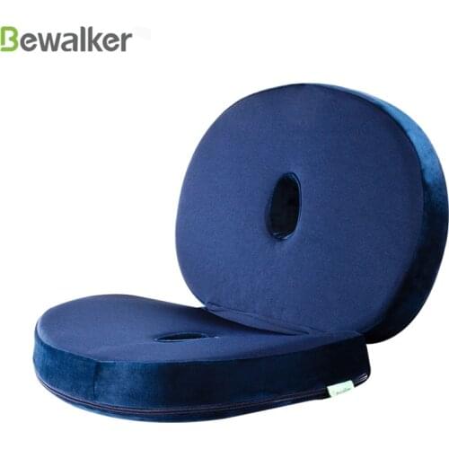 Memory Foam Lumbar Cushion Sedentary Backrest Chair Seat Cushion Seat Stool Lazy Butt Pillow Multifunctional Rear Seat Cushion