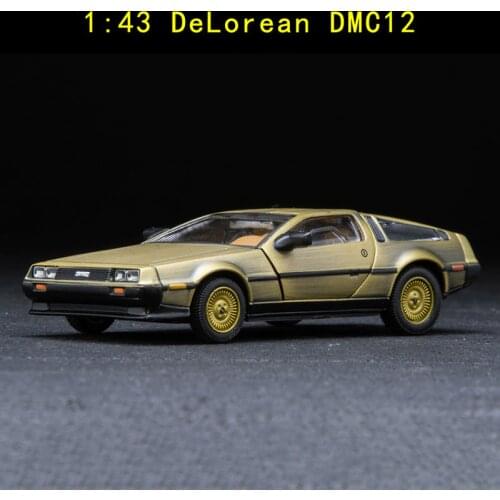 1/43 Scale Metal Alloy Car Diecast Model Time Machine DeLorean DMC-12 Model Toy Back to the Future Collecection