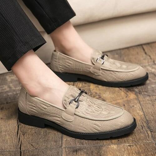 Men Casual Shoes Spring Autumn Leather Loafers Office Dress Shoes For Men Moccasins Comfortable Slip on Party Fashion Shoes Man