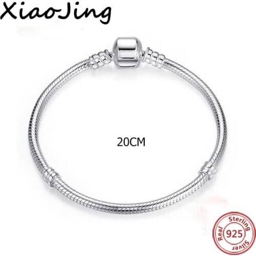 Recommend 100% 925 Sterling Silver Trendy Snake Chain Fits Charms Beads Bracelets Fashion Diy Jewelry Making For Women Gifts