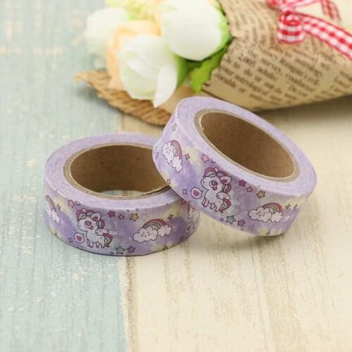 NEW Unicorn DIY Planner Scrapbooking Japanese Washi Tape Masking Tape Office and Craft Stationery 10m 1 Roll