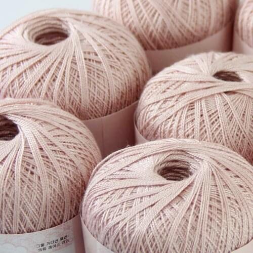 New Soft 6ballsx50g Hand Cotton Lace Wool Yarn Crochet Shawl Scarf Knitting 16108 Pale Pink
