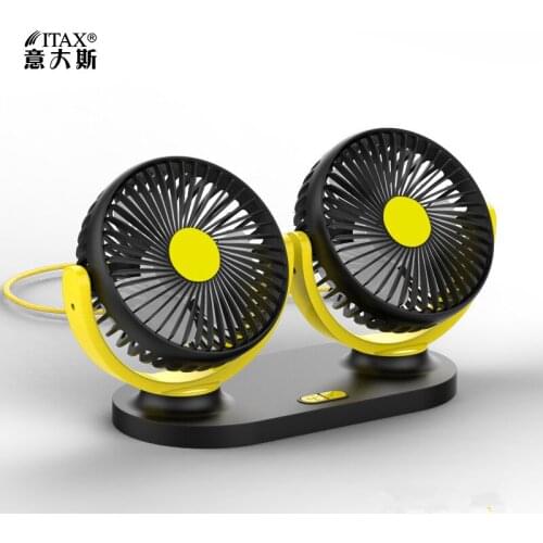 New car fan big truck double head shaking Creative USB small electric natural wind ITAS6608A
