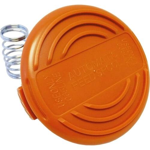 Orange Plastic Trimmer Coil Cover Spool Cap and Spring to Fit Black Weed Eater Trimmer Dual Line