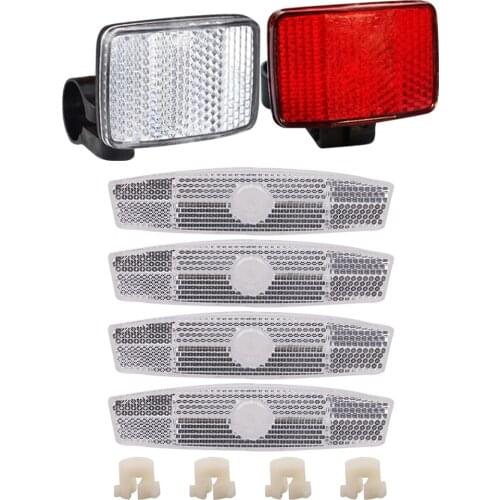 Bicycle Handlebar Reflector Reflective Front Rear Warning Light Safety Lens Cycling Bike Tail Light Riding Safety Night Light