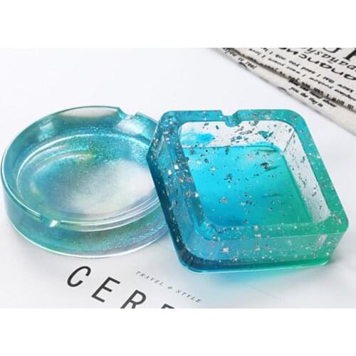 Handmade Ashtray Coaster Flexible Silicone Mould for Succulent Plants Small Craft Flower Planter Concrete Cement Clay Pot Mold