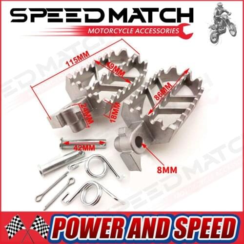 Stainless Steel Motorcycle Footpegs Foot Pegs Rest For Pit Dirt Motor Bike Pitster Pro XR50 CRF50 CRF70 SSR Thumpstar Motocross
