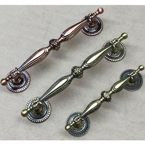 128mm rustico vintage furniture handles bronze kitchen cabinet drawer pulls knobs 96mm red bronze dresser cupboard door handles