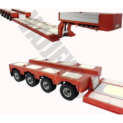 Detachable All-metal Flatbed Trailer for 1/14 Scale Tamiya Remote Control Tractor Truck Scania R620 R470