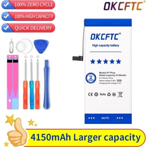 4150mAh High-capacity Replacement Battery For Apple iPhone 7 Plus 7Plus Replacement Mobile Phone Bateria Tool
