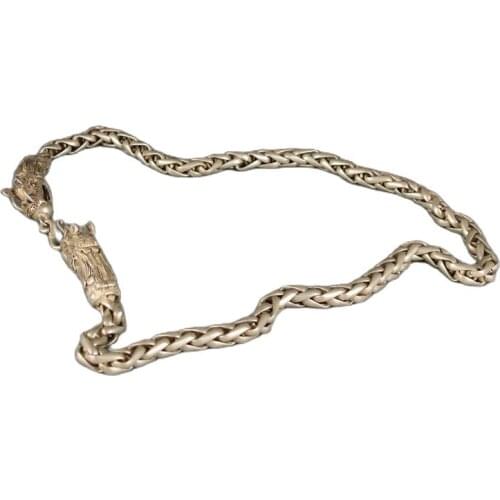 Ancient Handmade Double-tapped Necklace Hanging for Mens Silver Jewelry