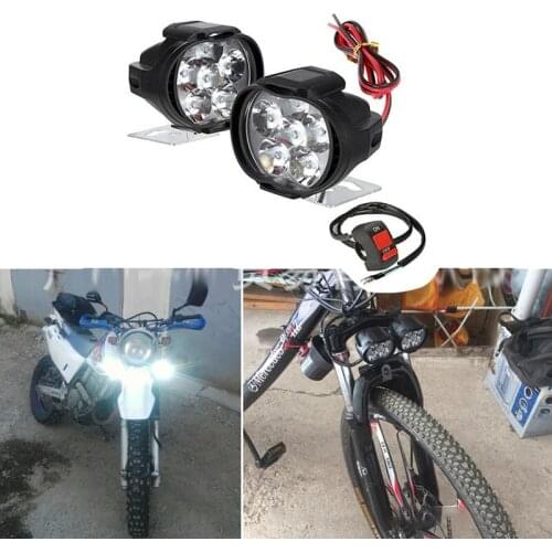 Motorcycle LED Headlight Moto Spotlights Motorbike Lights LED Head Light Scooters Fog Lamp White 6000K Super Bright