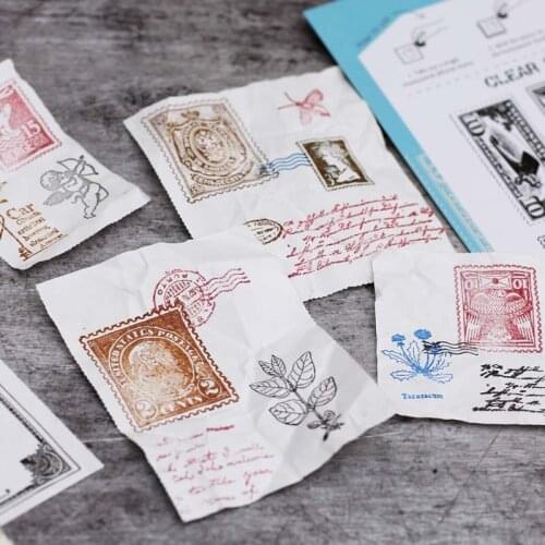 Vintage Flowers Transparent Clear Stamps Word Stamp For Scrapbooking Diy Photo Album Card Making Craft Paper Art Tools