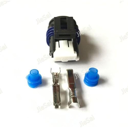 Female Plug 2 Pin Waterproof Automotive Connector Cable White Color Electrical Clip Auto Plug