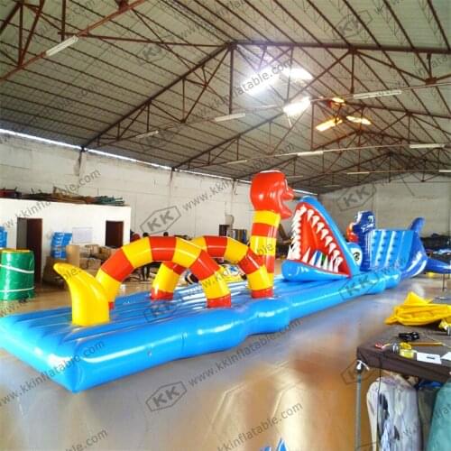 KK air tight inflatable water obstacle course sport game for sale, water pool run obstacle course