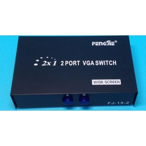 VGA Switch 2 in 1 Out Manually Switch Two Computers to One Monitor