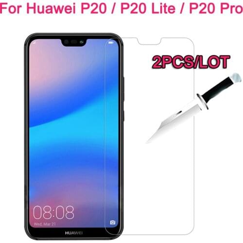 2PCS Screen Protector Glass For Huawei P20 Pro Tempered Glass sFor Huawei P20 Lite Not Full Glass For Huawei P20lite Glass Film