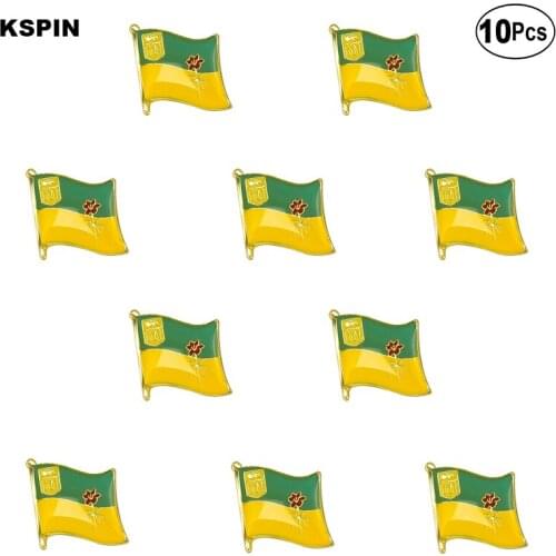 SASKATCHEWAN Flag Lapel Pin Flag badge Brooch Pins Badges 10Pcs a Lot