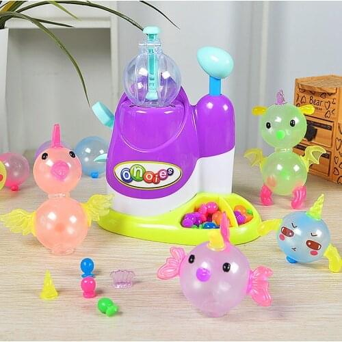 1set The Oonies bubble ball game play balloon machine set with sticker fitting wubble balloon kids funny table game toy
