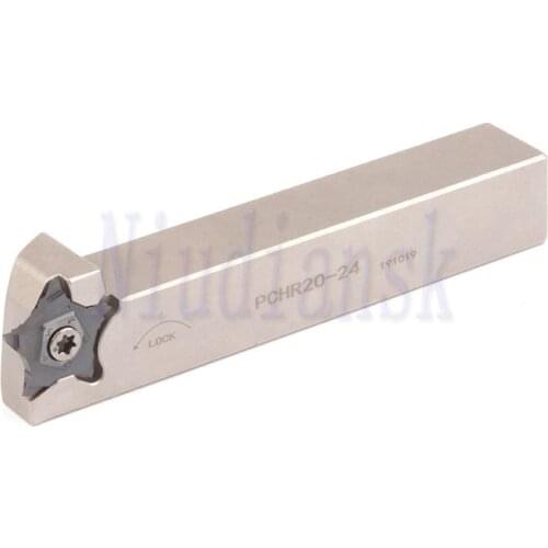 1pc PCHR12-24 CNC Lathe Tool PCHR16-24 Grooving Tool Holder PCHR20-24 External Cutting Turning Tool PCHR25-24 Spring Steel Arbor