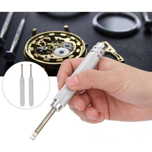 2pcs Steel Single Head Watch Pry Watch Back Cover Case Opener Watch Repairing Tool Accessory for Watchmaker