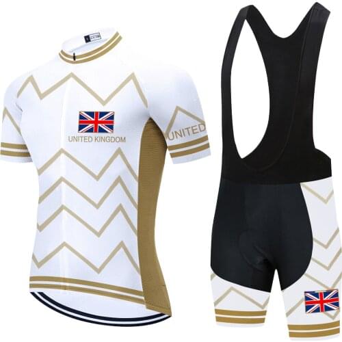 2021 Team UK Cycling Jersey Clothing Bike Pants Sportswear MTB Ropa Ciclismo Mens Summer BICYCLING Maillot Culotte Wear 20D