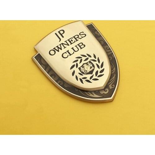 3D Gold Metal JP Produce VIP Club Luxury Auto Trunk Rear Fender Emblems Badge Decals Sticker Car Accessories