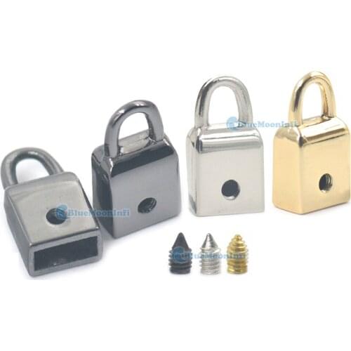 5/10/20/50 pcs Alloy Square Small Bell Stopper Cord Ends Lock For Wrist Leather Jewelry Pendant DIY Craft