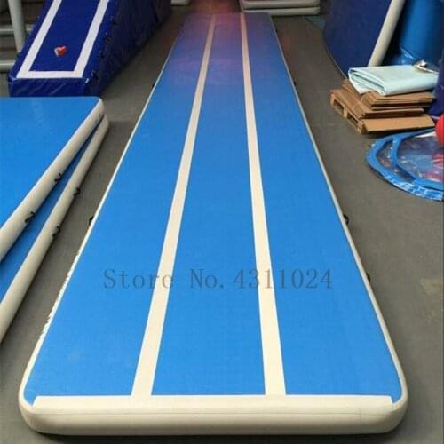 Free Shipping 5x2x0.2m Blue Inflatable Gymnastics Mattress Gym Tumble Airtrack Floor Tumbling Air Track For Sale