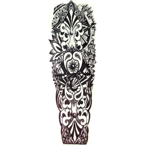 Large Sun light waterproof full arm Temporary tattoo sticker Sleeve body art for men women fake tattoos paper paste sticker