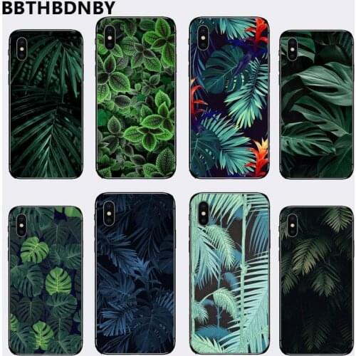 Green tropical leaves Palm leaf Phone Case for iPhone 11 12 mini pro XS MAX 8 7 6 6S Plus X 5S SE 2020 XR